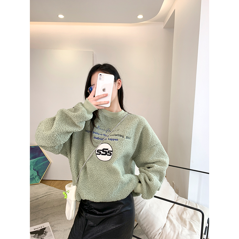 nana慵懒卫衣休闲宽松遮肉时尚百搭C2110188TW2