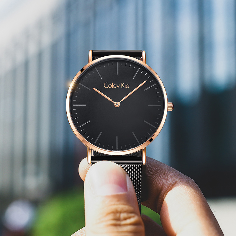 ColevKie官方正品黑武士男士腕表超薄潮流简约网红款男士手表防水