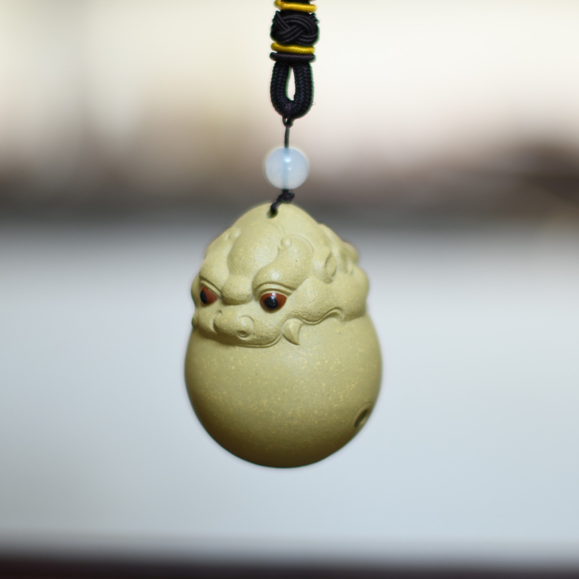 貔貅铃铛挂件 宜兴紫砂纯手工茶宠摆件可养茶玩原矿茶具精品金蟾