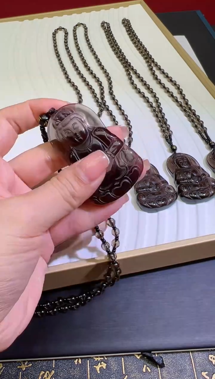【闪购商品】黑曜岩颈饰未镶嵌吊坠
