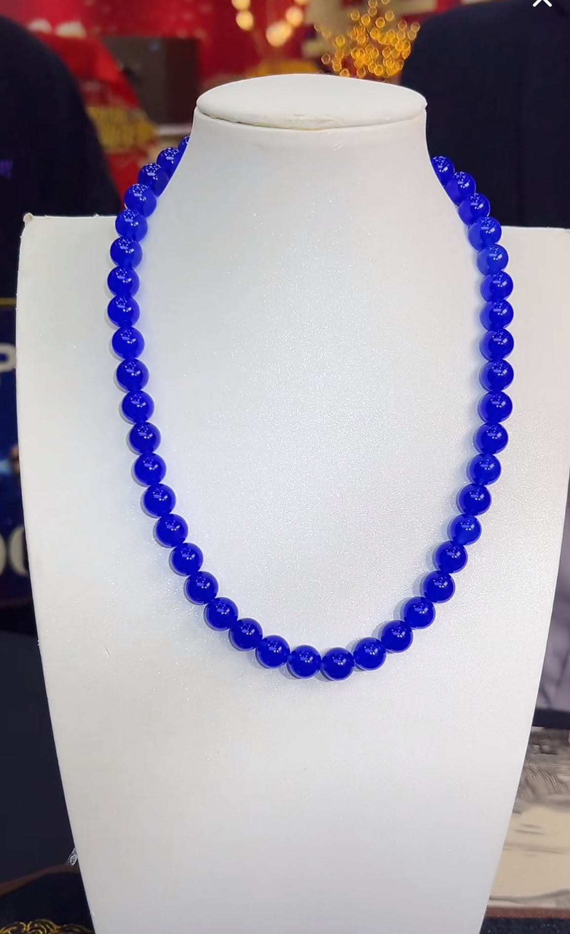 S6082-卡10左右-天空之蓝玛瑙蓝项链-