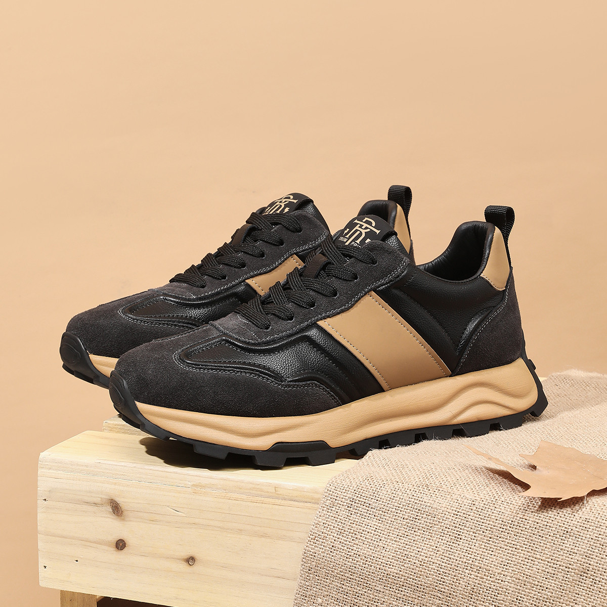 24年秋冬新款德训鞋厚底男休闲鞋男士跑步运动鞋复古男鞋