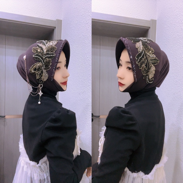 新款重工立体刺绣流苏硬帽檐