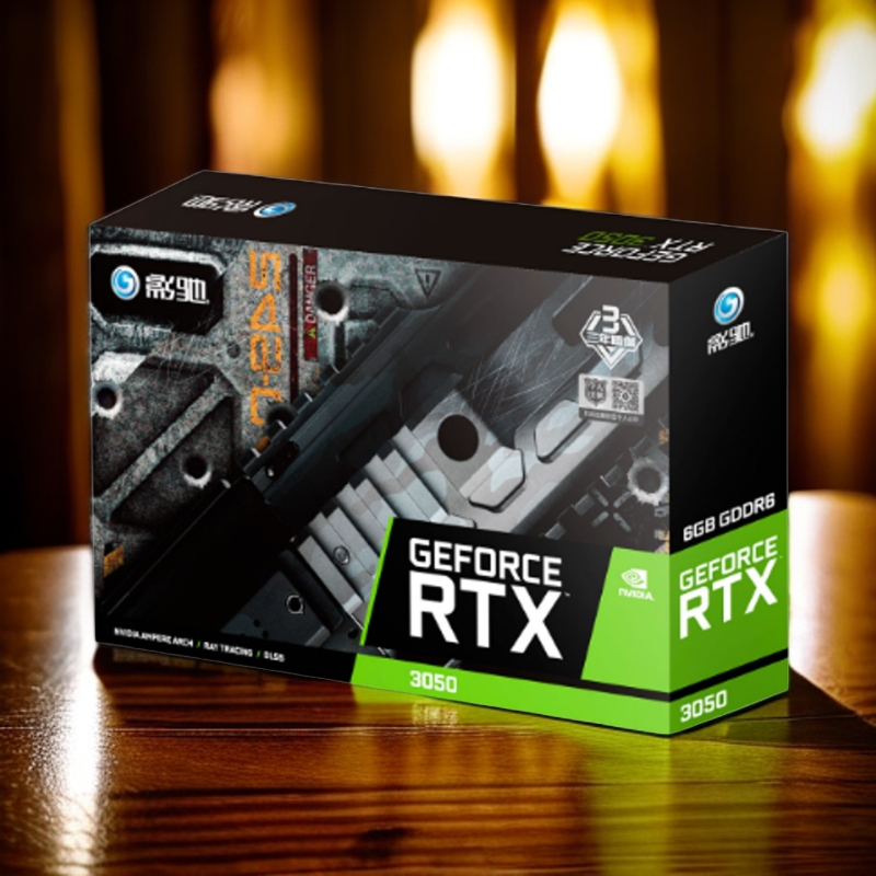 全新正品盒装RTX3050-6G虎将/黑将图形设计渲染视频剪辑台式显卡