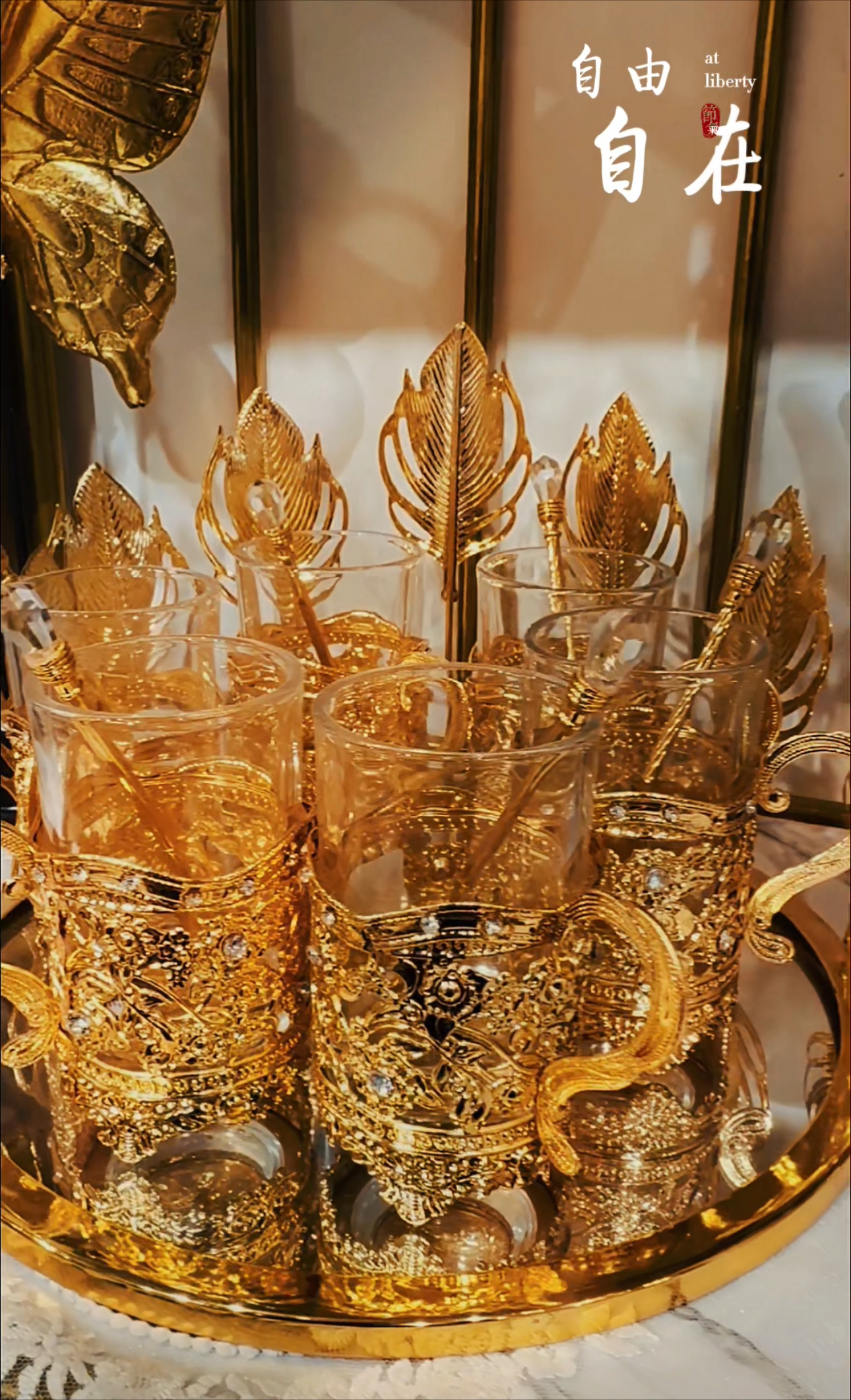 【新疆包邮】乌市发货新款欧式合金玻璃咖啡杯