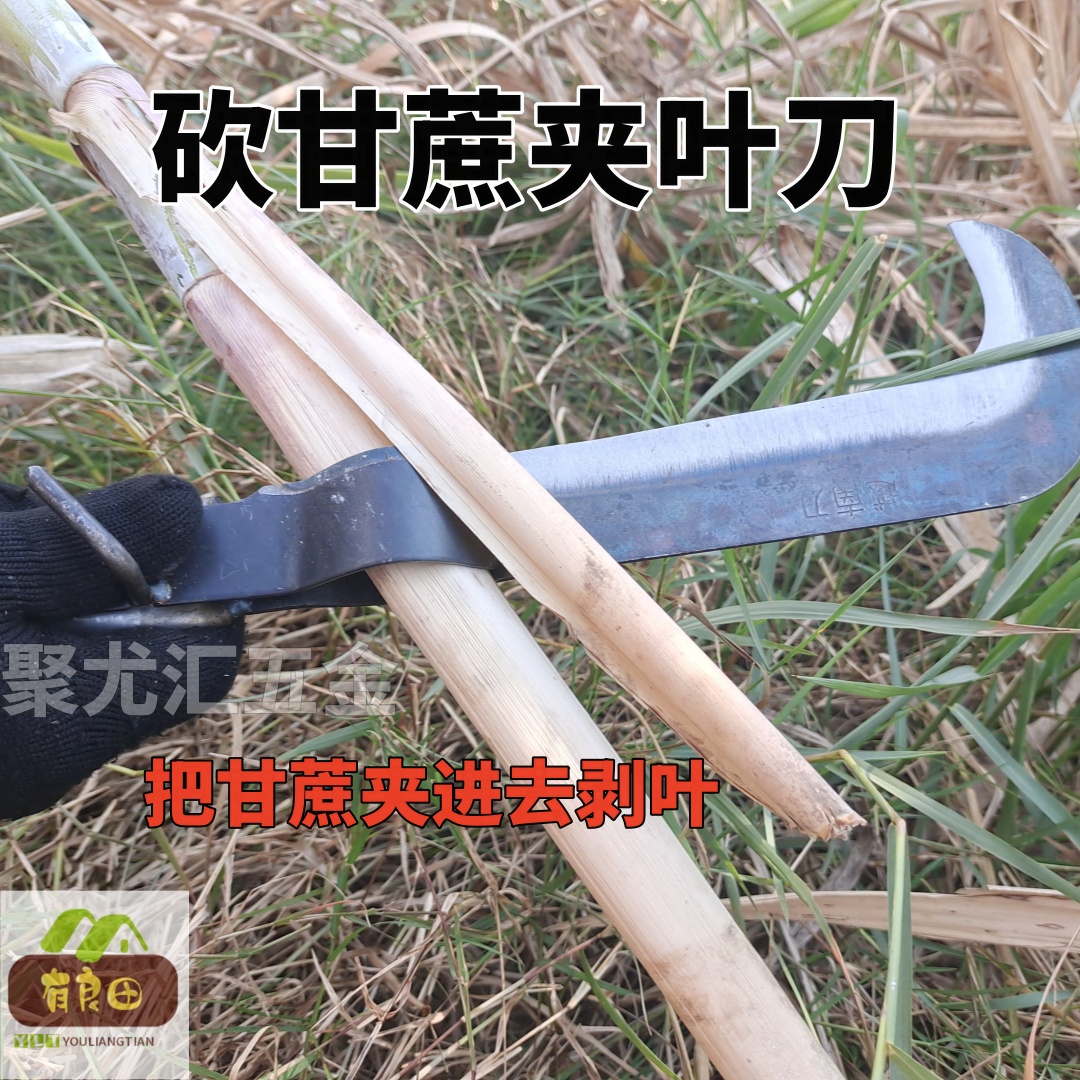 砍甘蔗越南刀快速高效夹叶剥修叶多用砍剥两用人工砍甘蔗专用农具