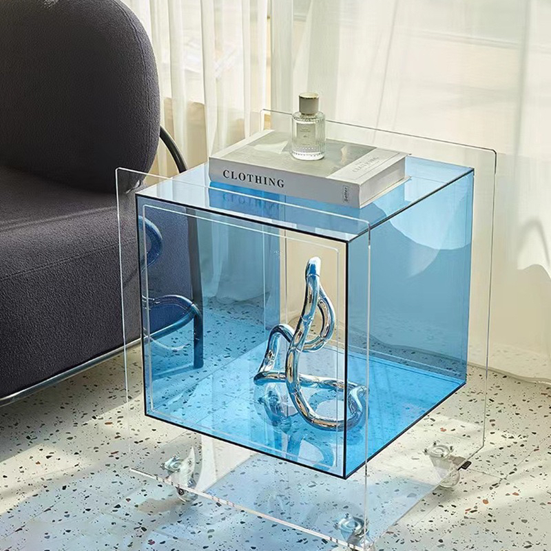 【BENNY本尼家】C53透明茶几亚克力可移动简约艺术边几