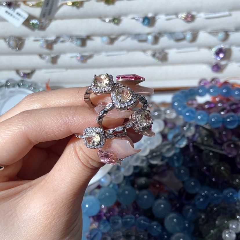 【闪购商品】黄晶戒指未镶嵌15