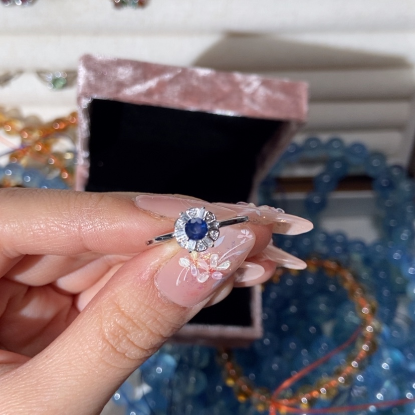 【闪购商品】水晶戒指银S925镶嵌30