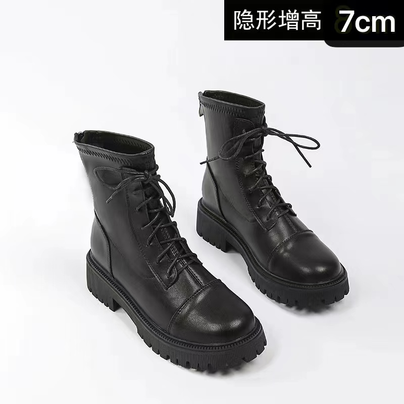 婷婷家【厚底马丁靴】增高7cm，小个子定制内增高厚底马丁靴