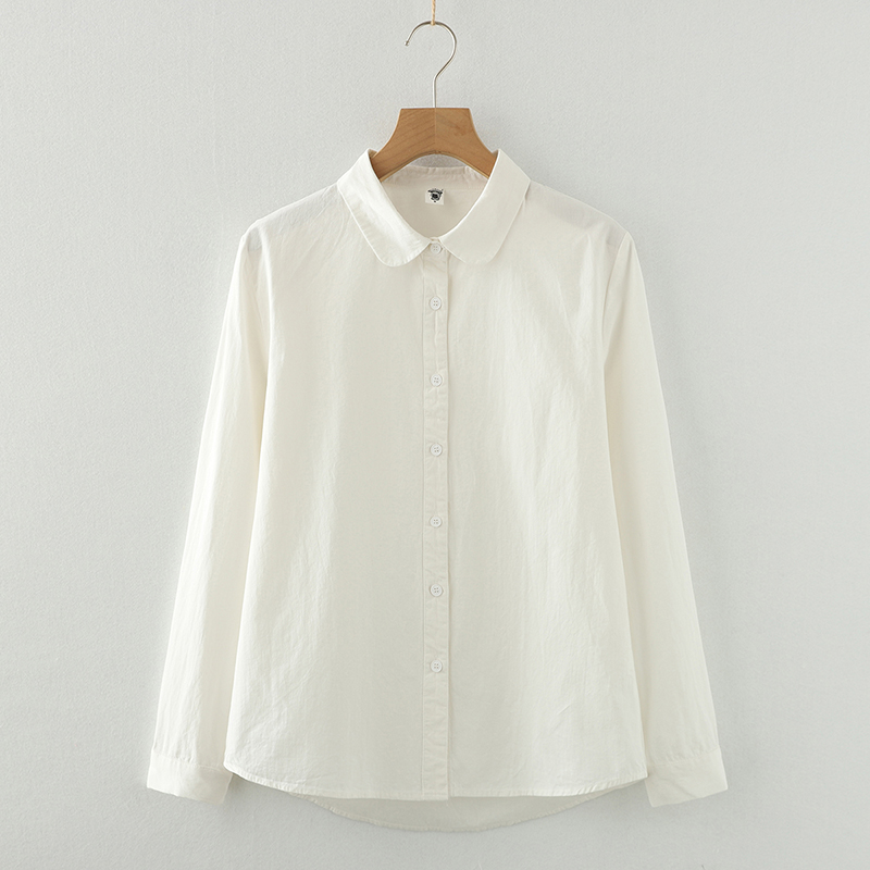 衬衫打底白衬衫上衣长袖休闲百搭夏季宽松衬衫打底白衬衫上衣长袖