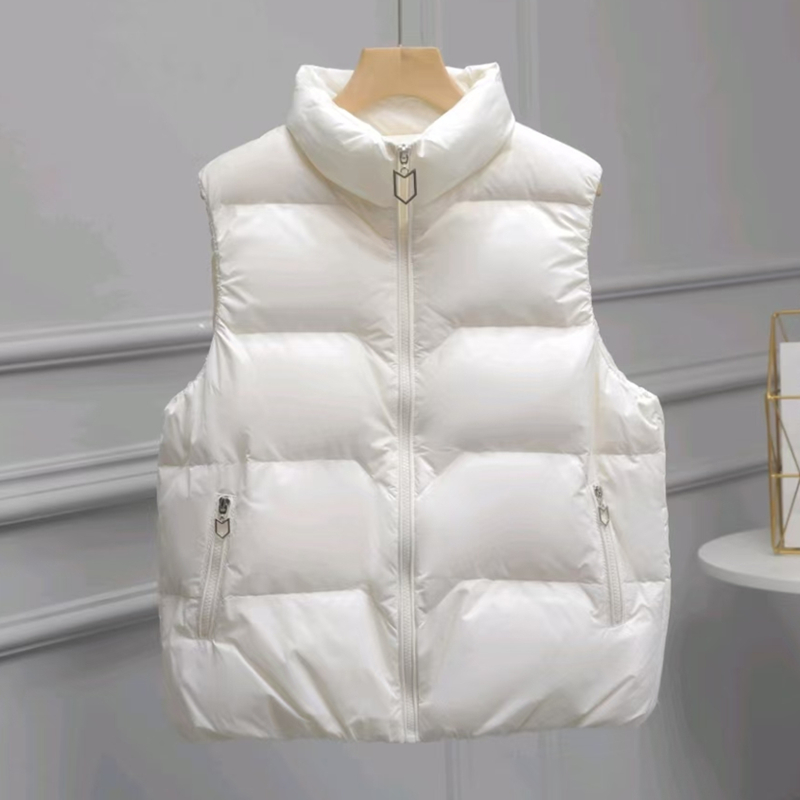 2026白鸭绒马甲女 外穿休闲网红潮流立领短款保暖马夹