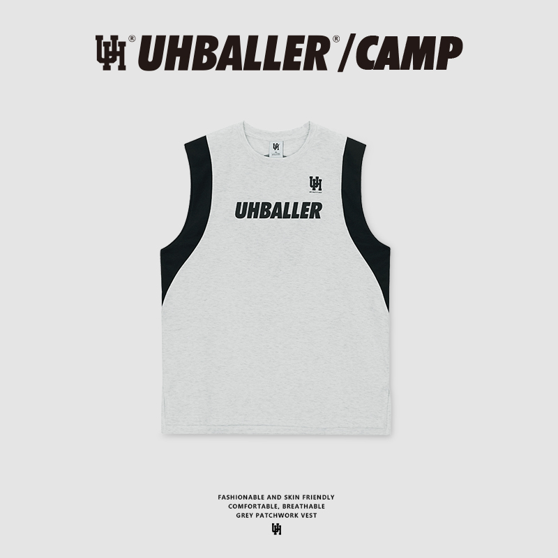 UHBALLER美式复古球衣篮球背心速干吸湿排汗高弹热身服投篮服