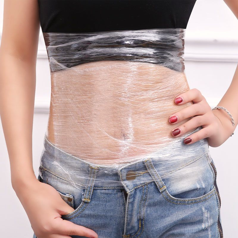 保鲜膜多功能PE大卷紧膜接触食品级耐高温手撕美容院塑身火疗商用