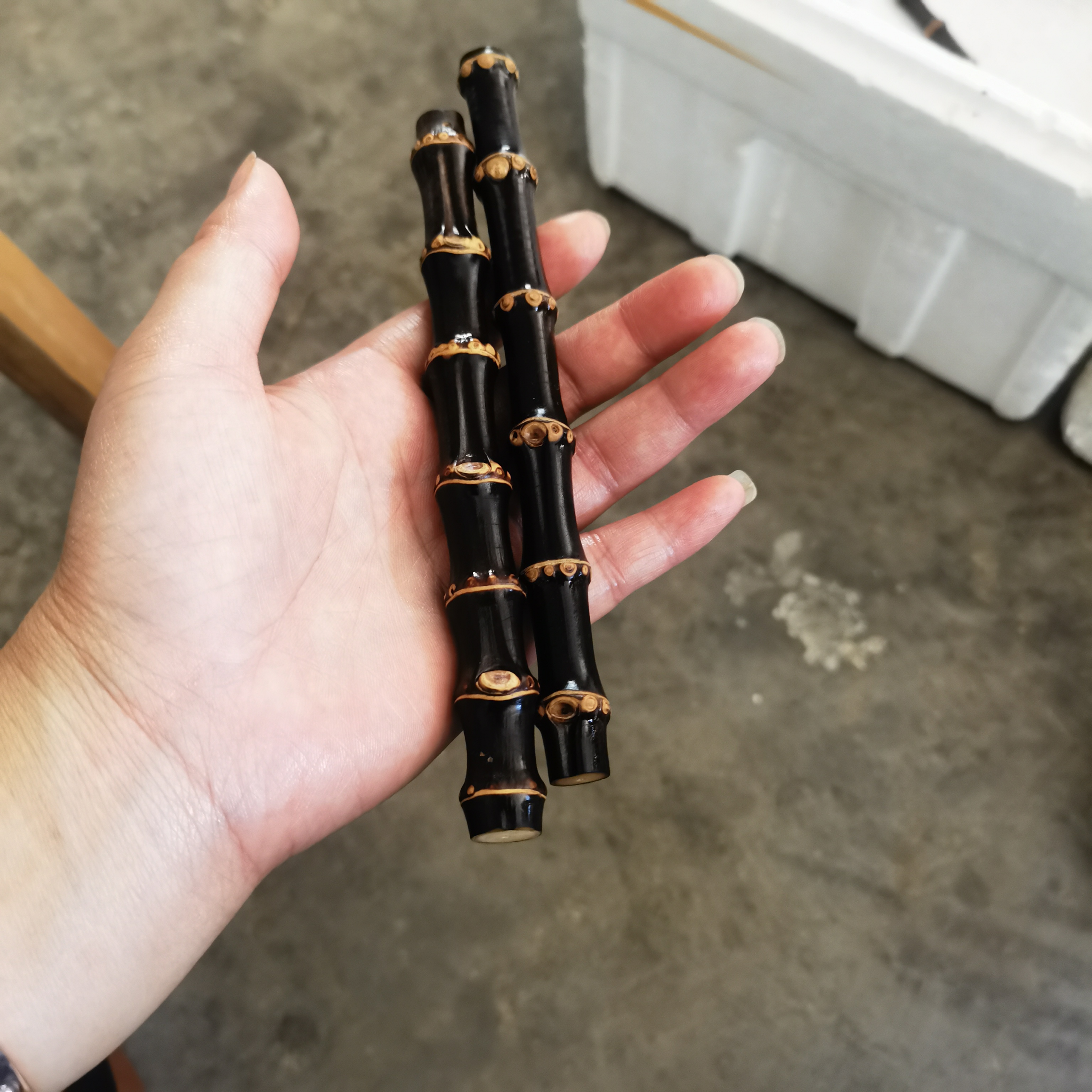 紫竹鞭手把件文玩把件