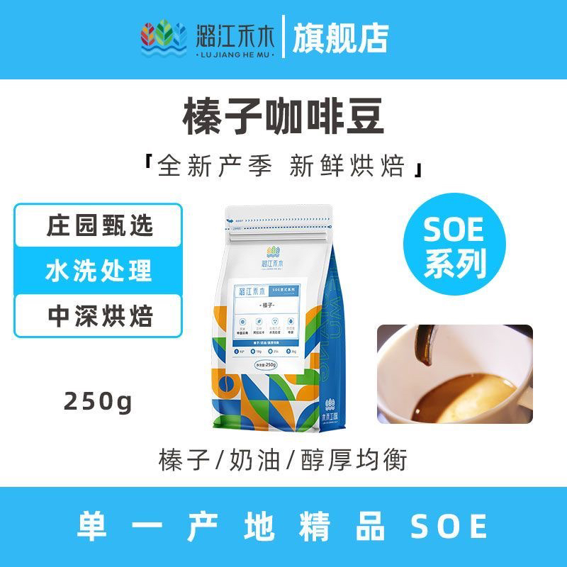潞江禾木 榛子SOE单品意式咖啡豆云南 新鲜烘焙可现磨咖啡粉250G