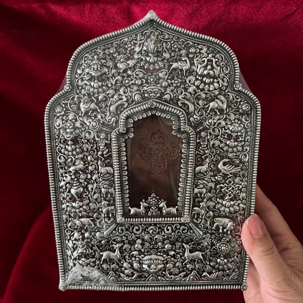 2023新藏族配饰白铜镀银挂件男士复古大号不掉色