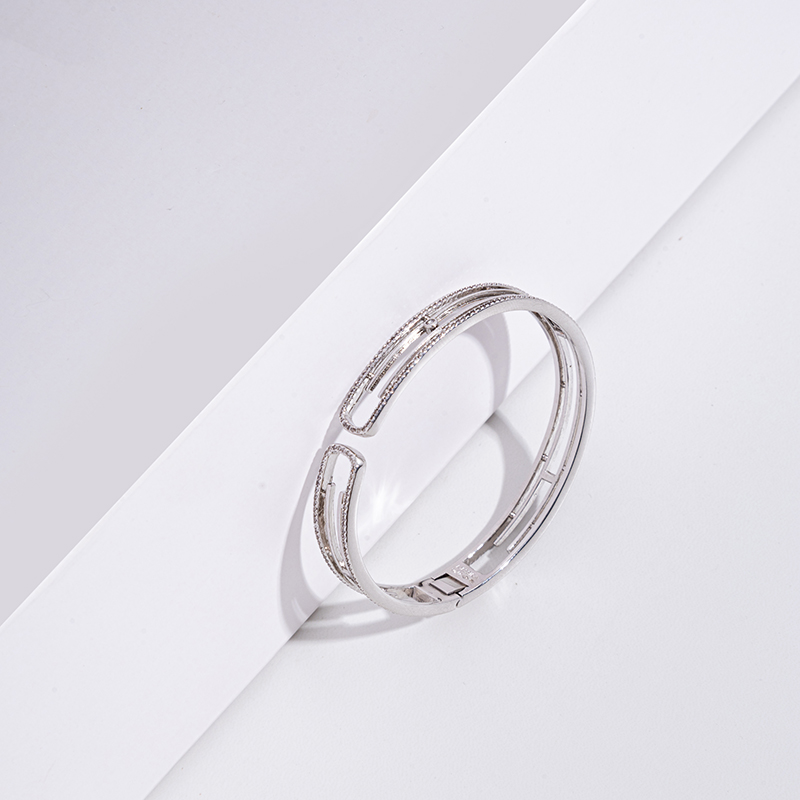 Jewelry JW 小众设计款白金色百搭手镯