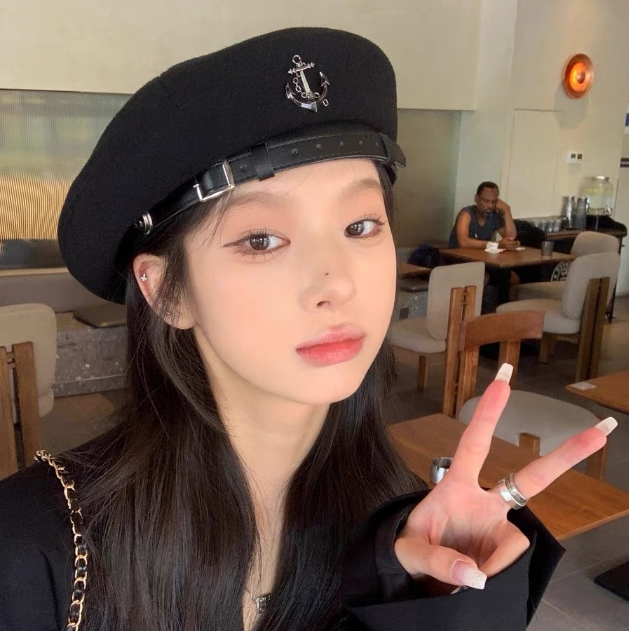 帽子气质网红百搭黑色休闲时尚小香风贝雷帽ins日系复古画家帽潮