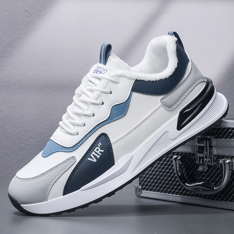 男鞋2023冬季新款运动休闲鞋加绒保暖棉鞋百搭耐磨轻便男士跑步鞋