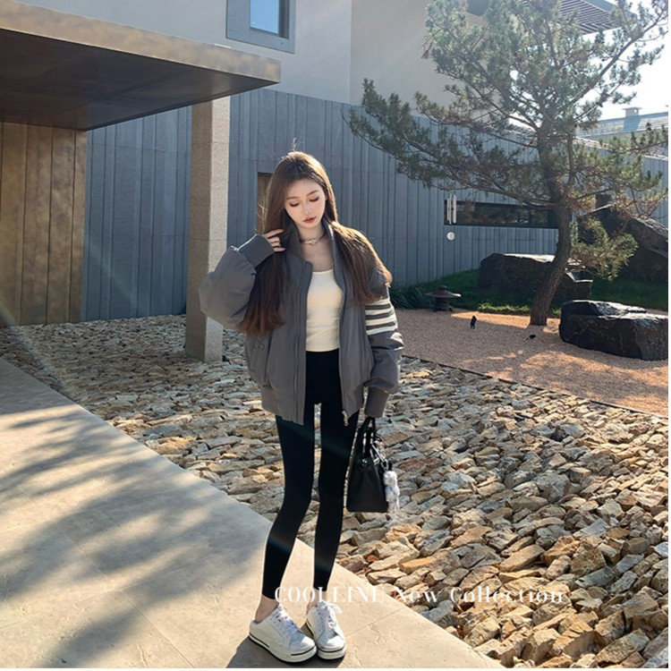 清  林子熙 清潭洞Icon 私服内外高品三色棒球羽绒服chao好穿