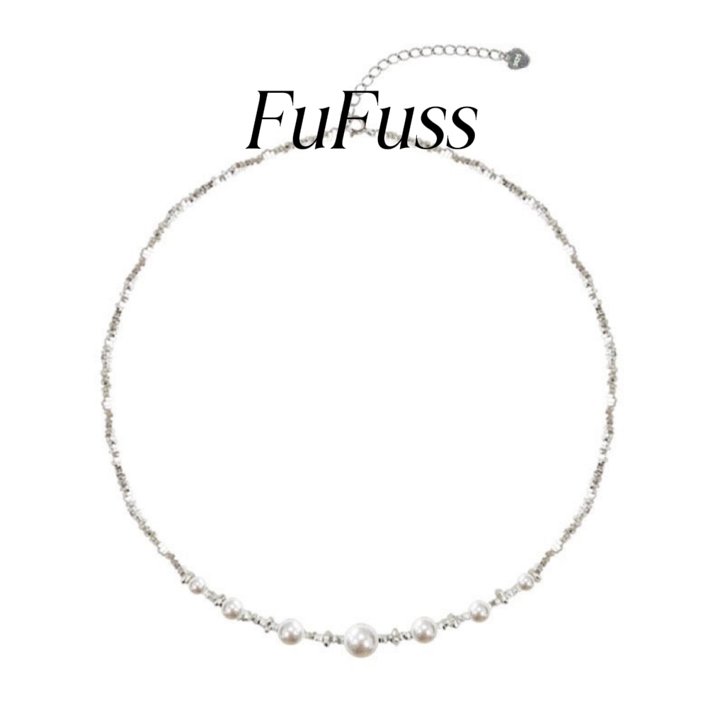 链子925银 925银碎银项链珍珠秋季百搭