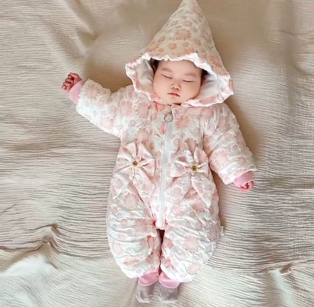 婴儿衣服秋冬加厚棉服婴幼儿外出服新生儿棉服套装连体衣宝宝棉衣