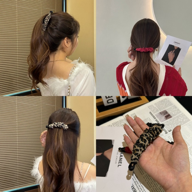 【苏黎世】抓夹高马尾夹子豹纹后脑勺竖夹香蕉夹气质韩版百搭发夹