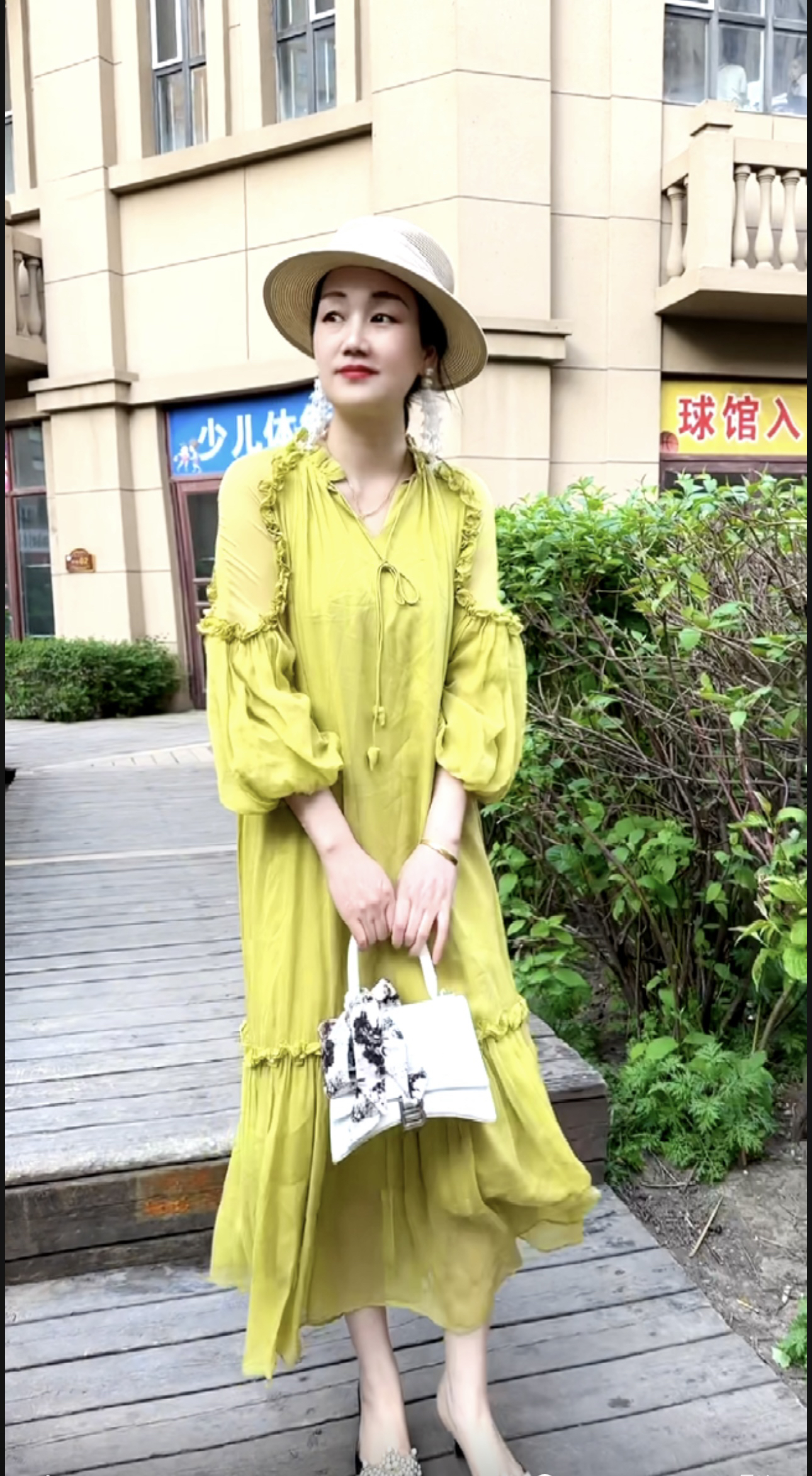 【伊美人】乔其桑蚕丝连衣裙