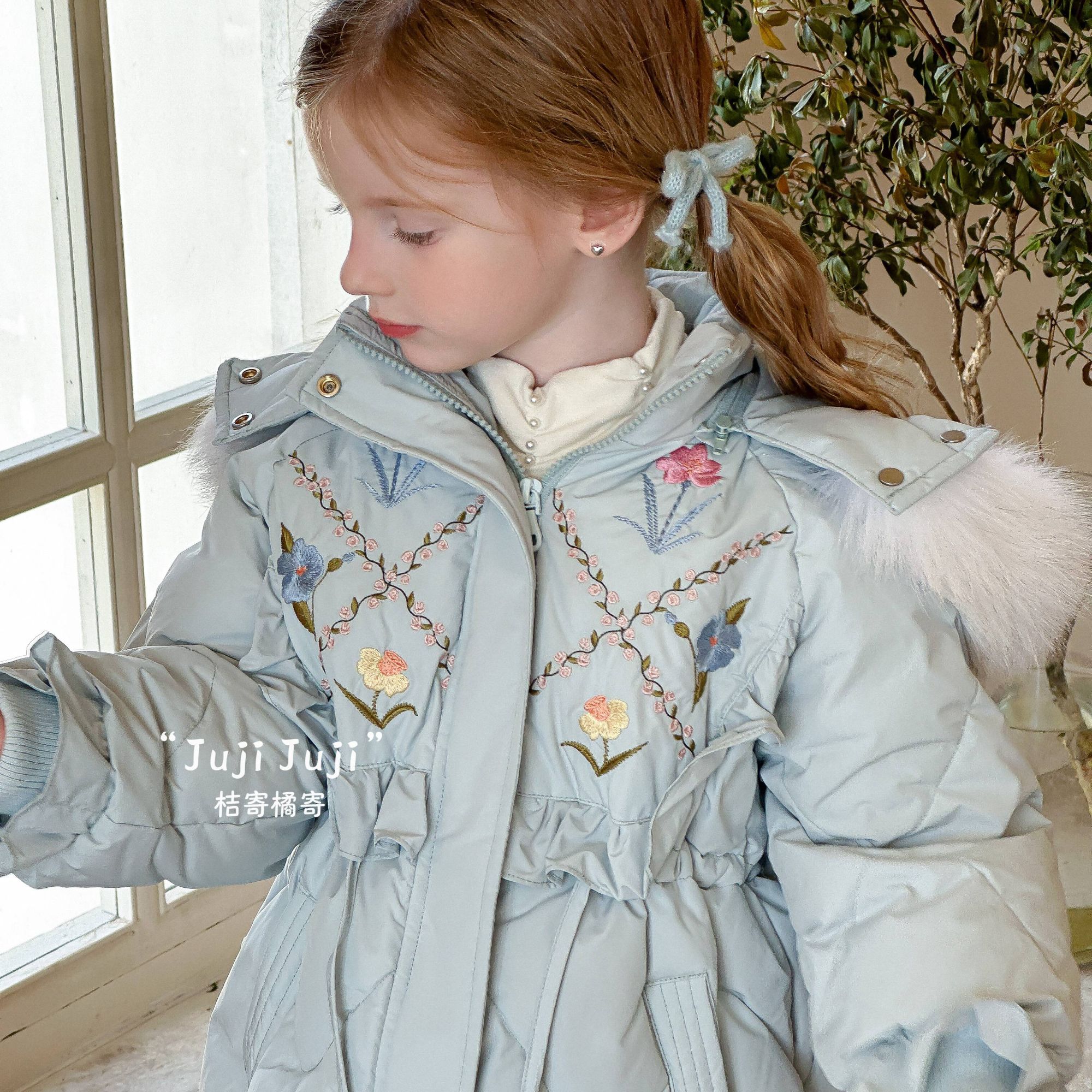 桔寄橘寄juji•橘寄【平替好物】【紫藤花】杜邦三防女童鹅绒服D8203