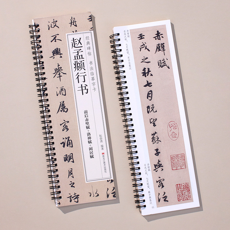 赵孟頫前后赤壁赋洛神赋闲居赋三帖行书毛笔书法字帖毛笔字临摹卡