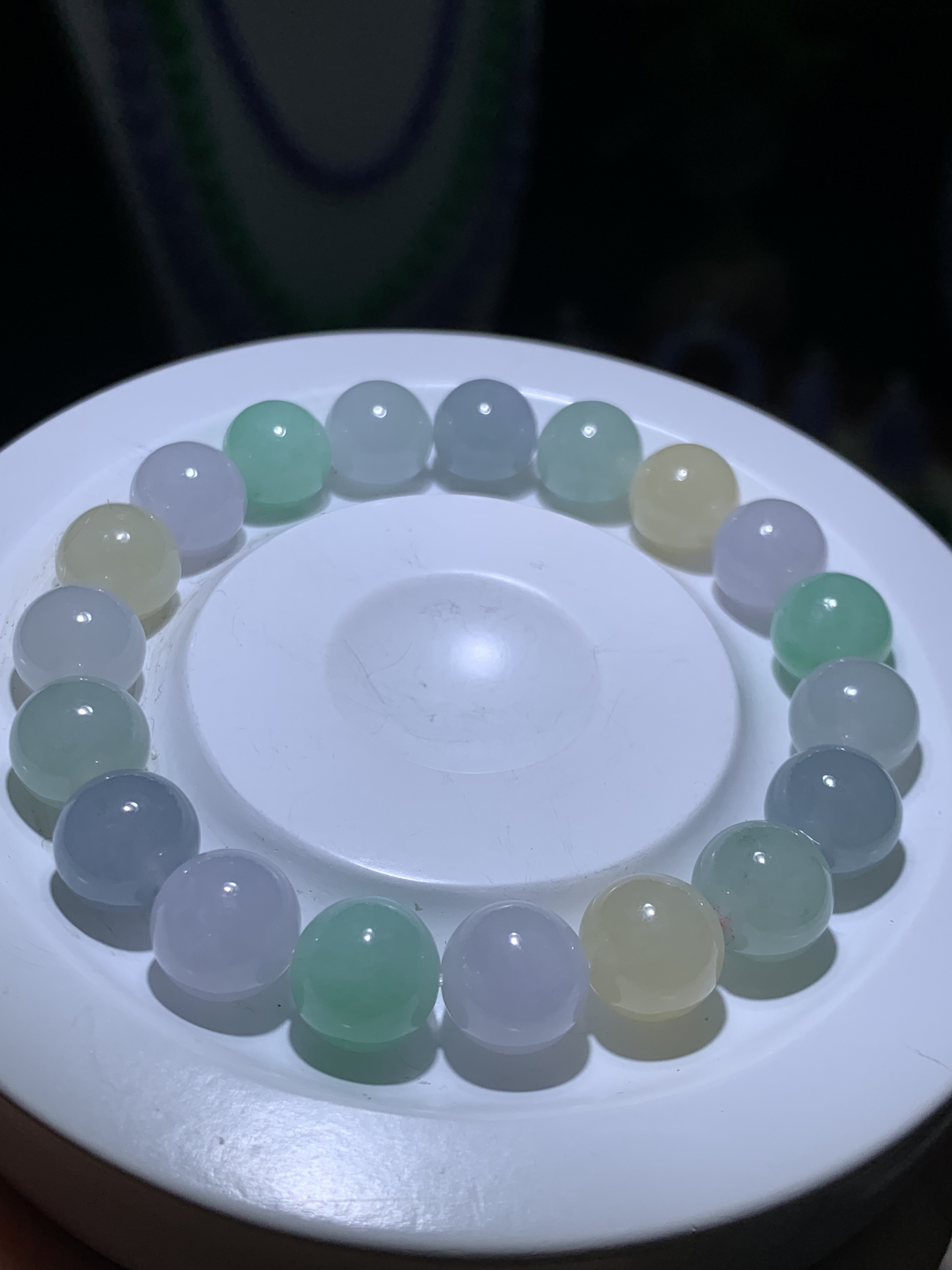 天然缅甸翡翠A货糖果色手串