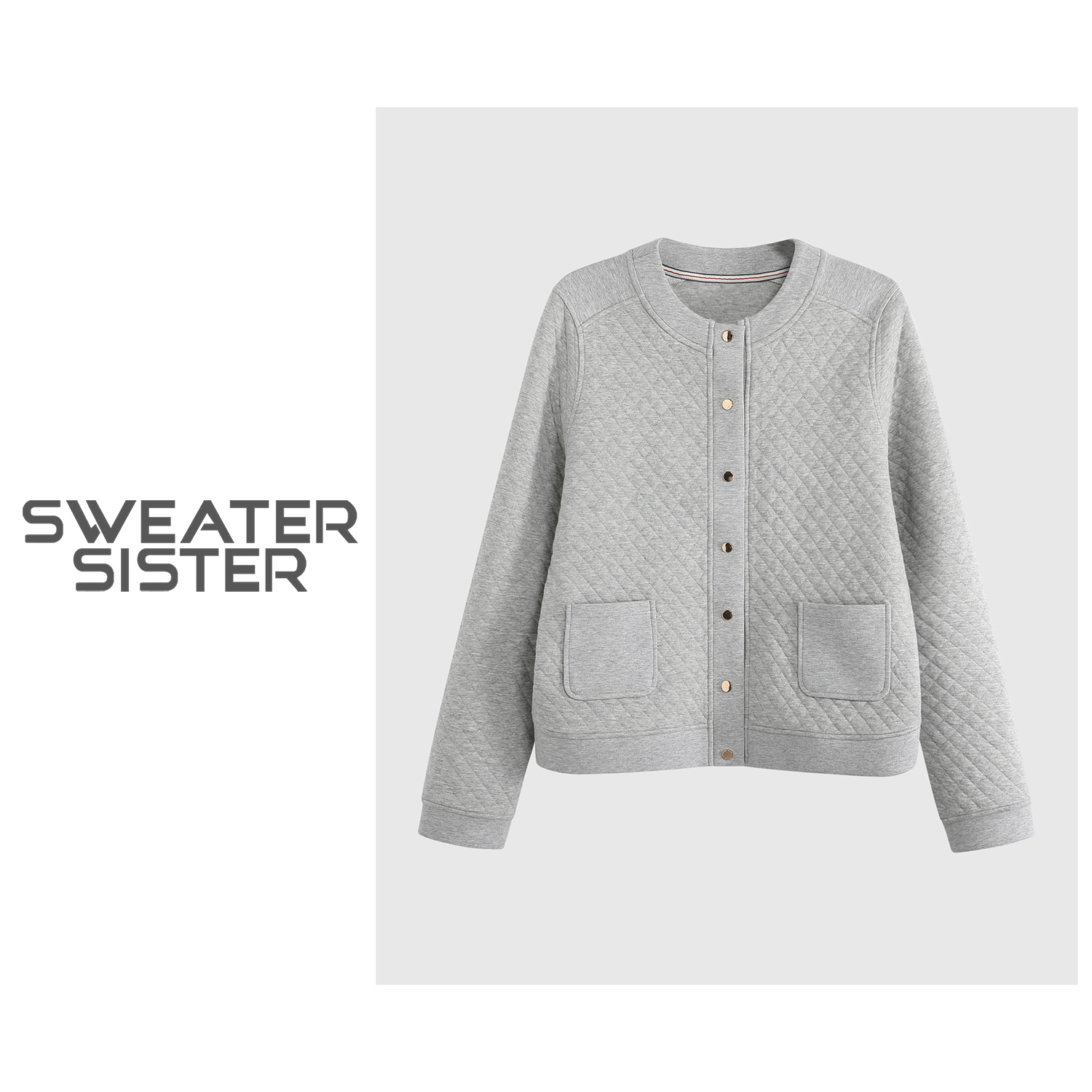 复古菱格空气层夹棉棒球服短外套女515-01133