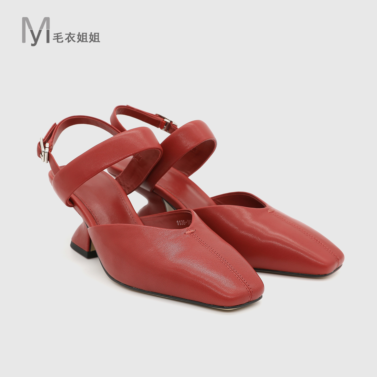 文艺范气质方头包头后空凉鞋女847-1135-167
