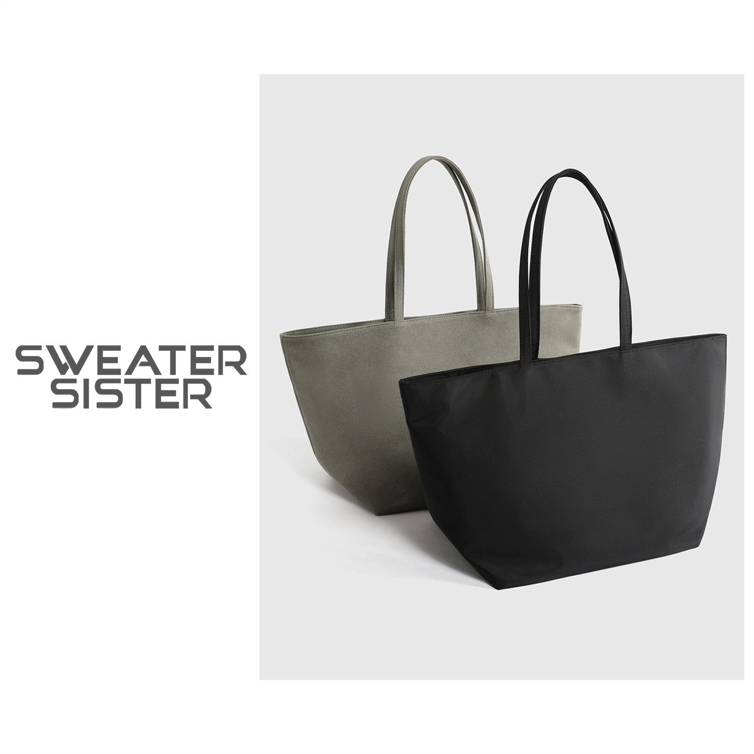 毛衣姐姐 高级感通勤大容量帆布托特包824-2995