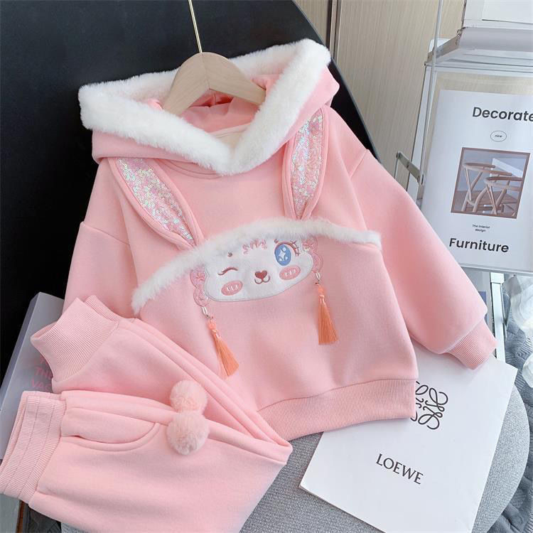 【小童】唐装汉服女童套装儿童拜年服宝宝加绒加厚秋冬装中国风新