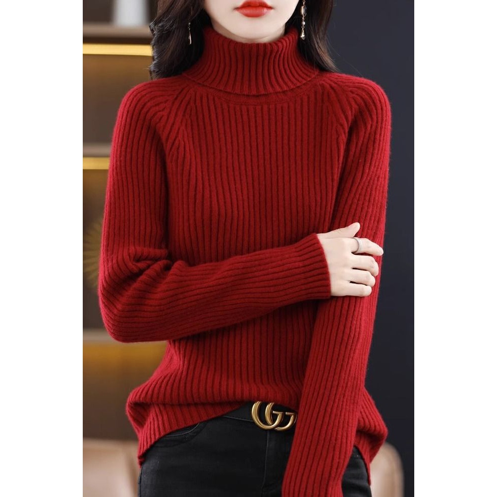 绒衫女士毛衫色高领毛衣加厚保暖内搭打底针织衫