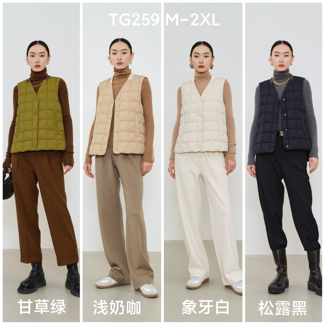 【大可专属】冬季新款时尚简约轻薄短款马甲鹅绒服女259