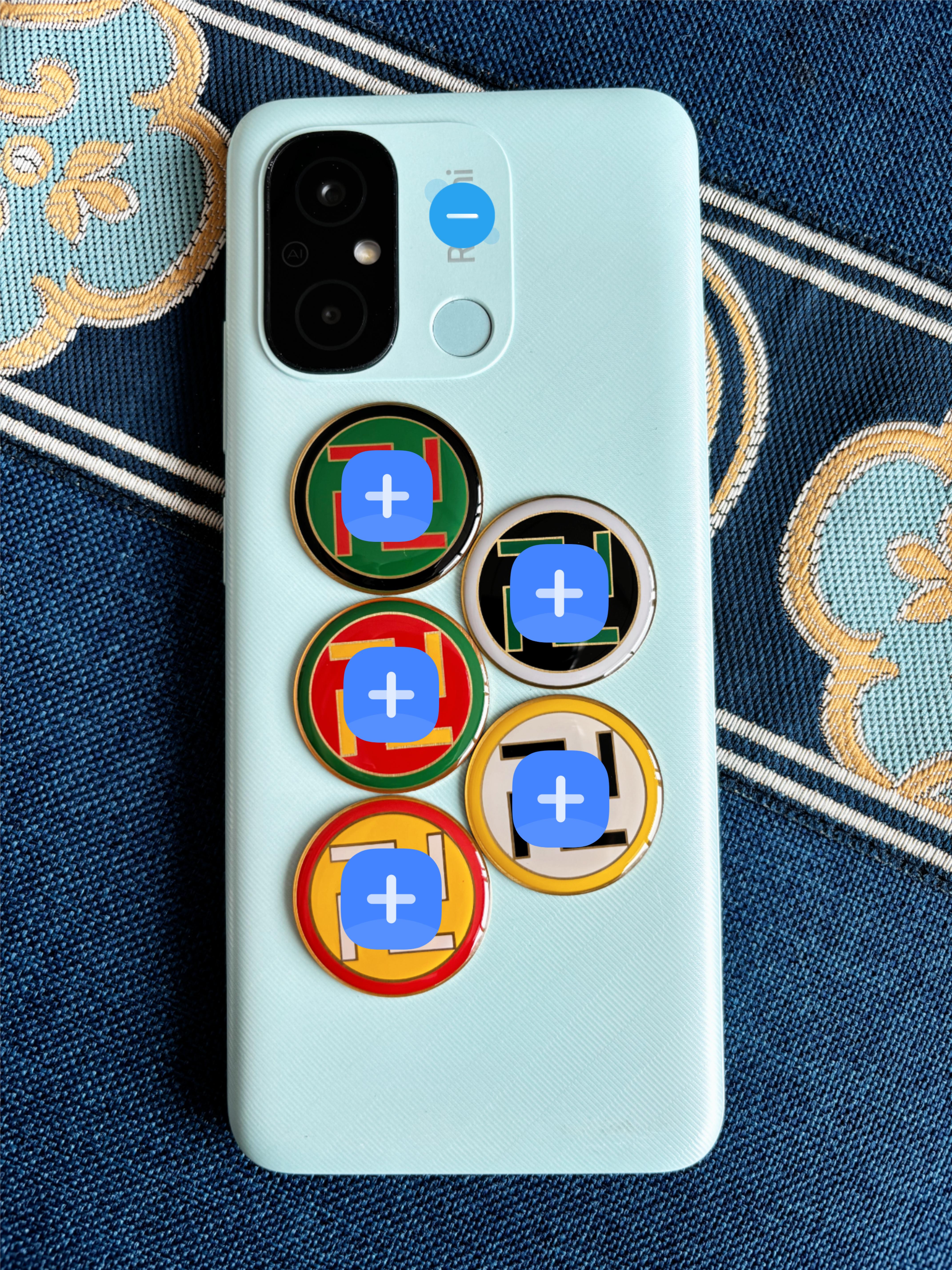 圆形手机贴手机壳背后万字贴