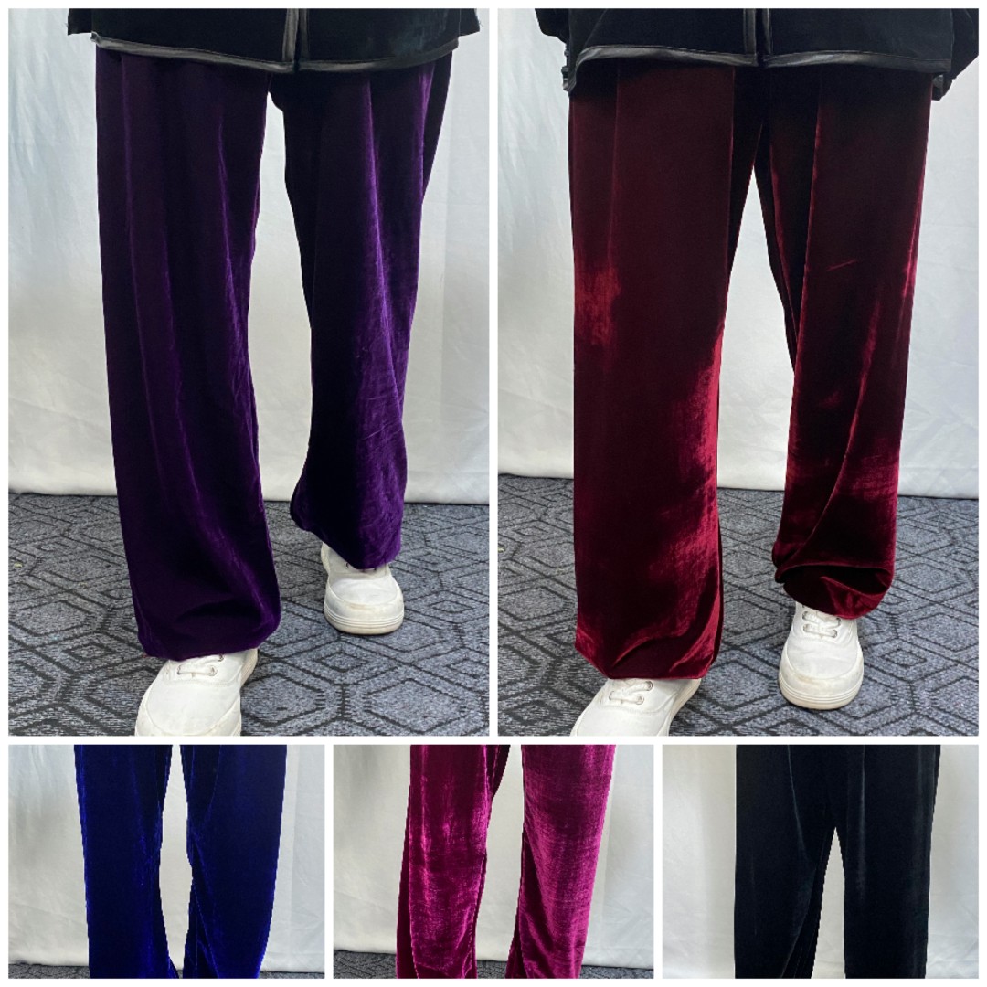 一举成功金丝绒太极拳服装武术服表演练功裤定制秋冬加厚太极裤