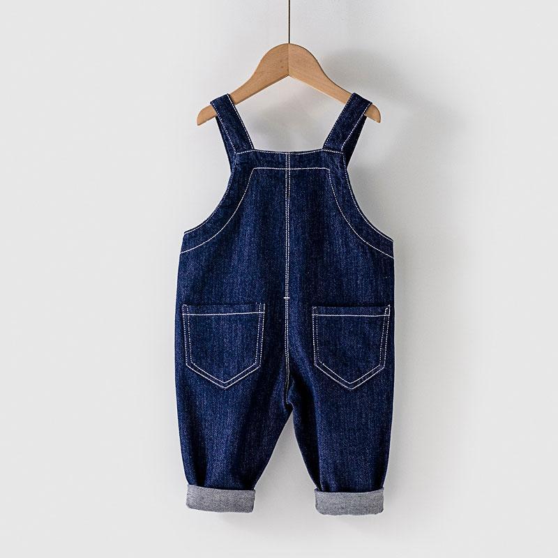 新品宝宝背带裤男一岁小童牛仔裤子春秋洋气婴儿开裆裤儿