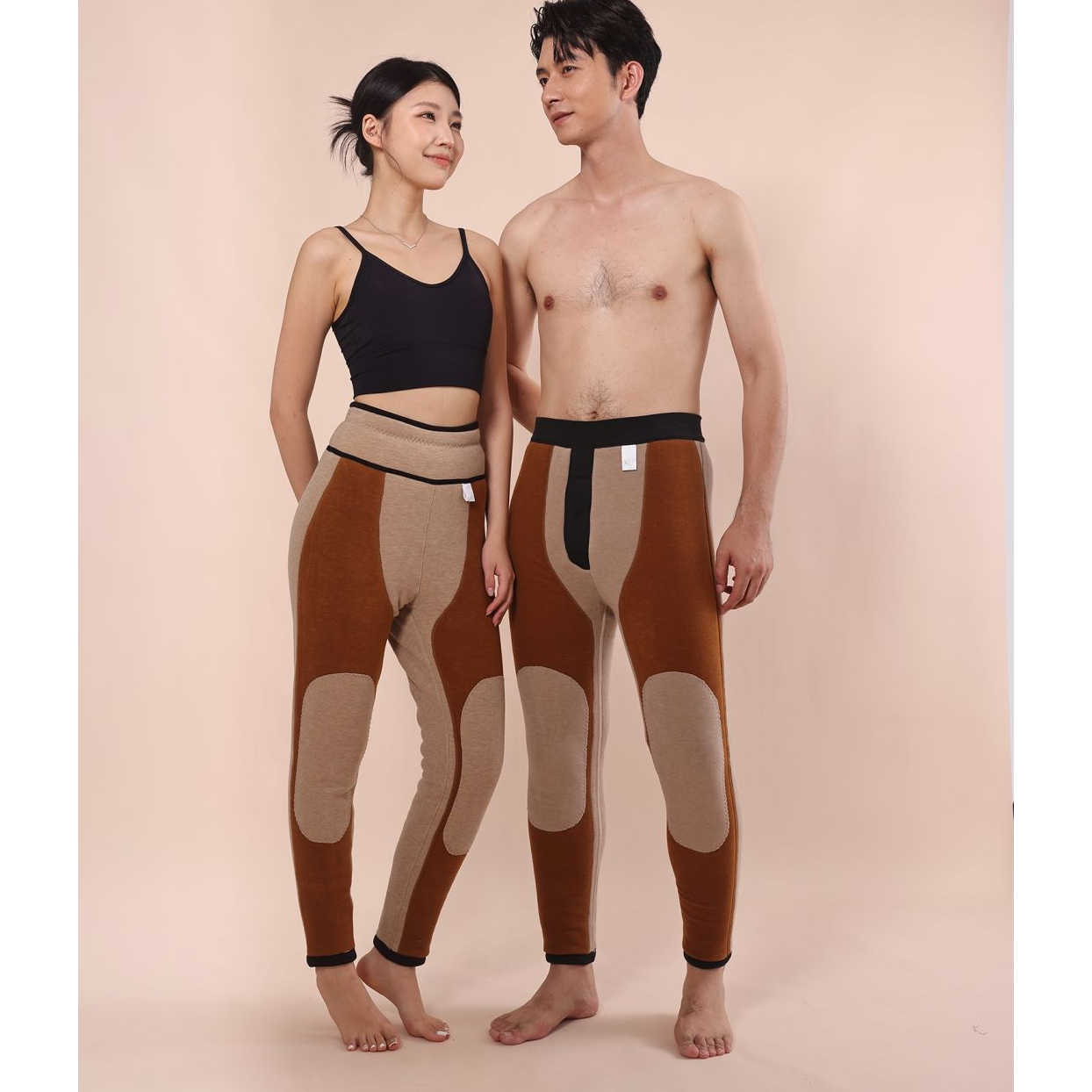 严选福利  六层加厚男女款驼绒裤6608/6609