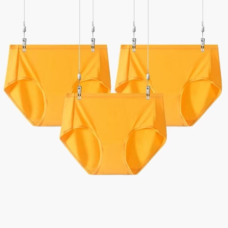 一亩地国货品牌 本命年闰月莫代尔女士黄 红内裤三条装