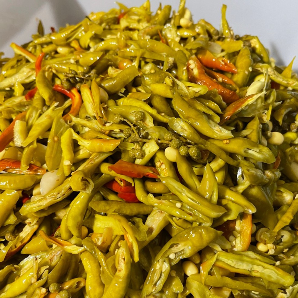 竹山竹溪本地纯手工老坛酸辣椒豇豆酸韭菜 500g/ 1000g/2750g