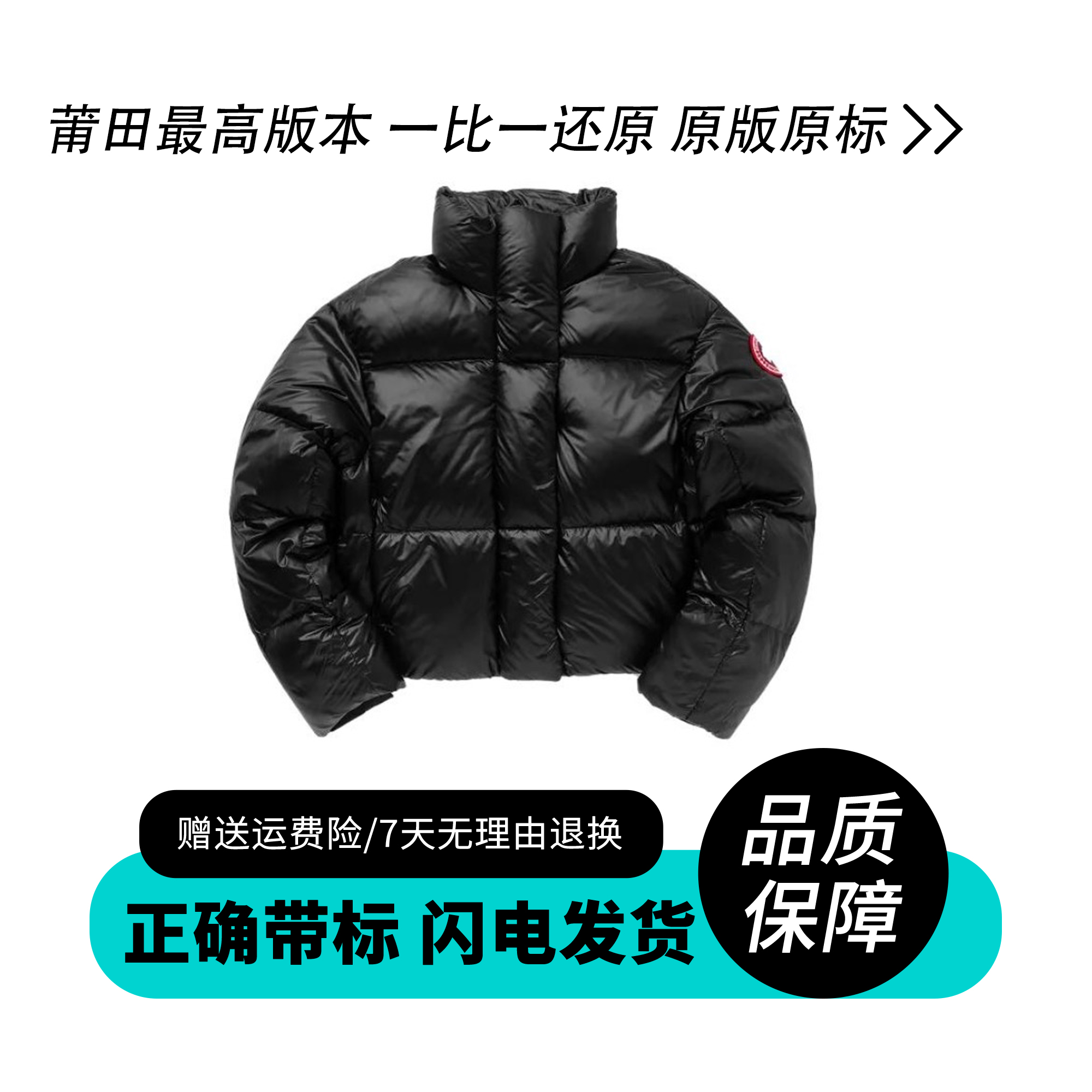 莆田加拿大白鹅 Cypress系列纯色立领短款派克羽绒服女款银白色