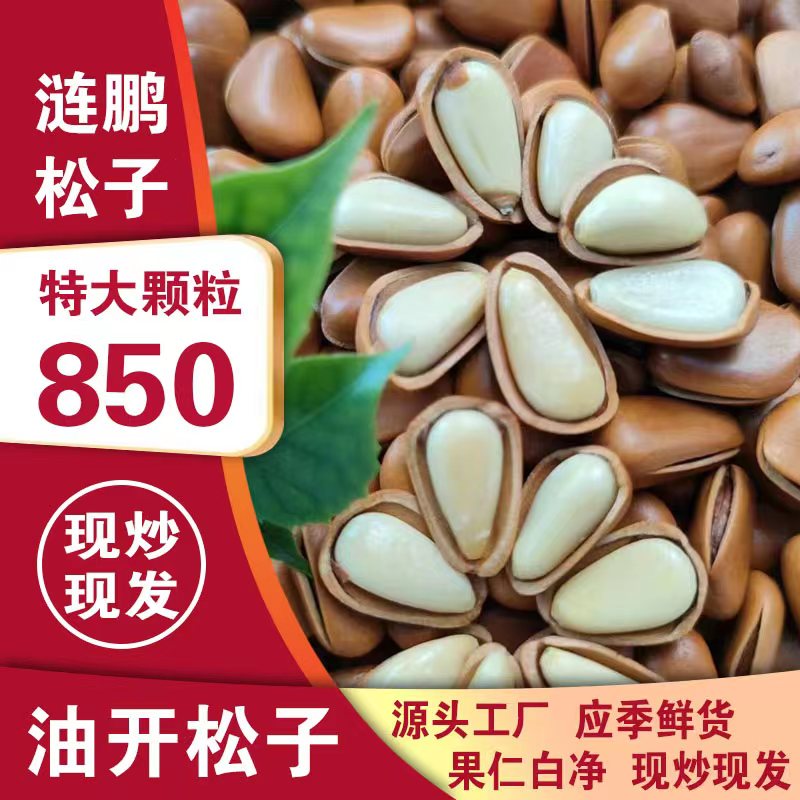 新货850大颗粒油炒东北红松子