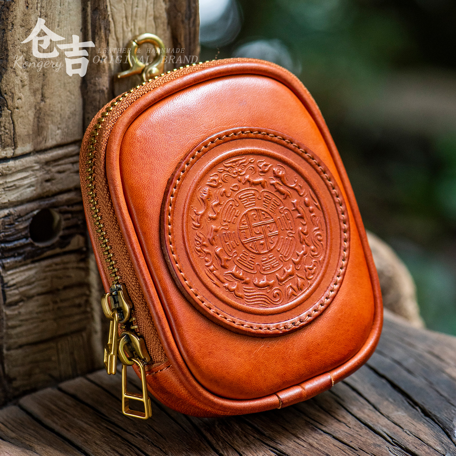 便携小腰包仓吉手工头层牛皮男女真皮文玩收纳零钱包钥匙包耳机包