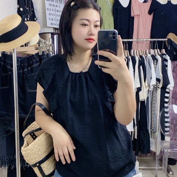 2号单品福利时尚褶皱宽松气质显瘦T休闲上衣