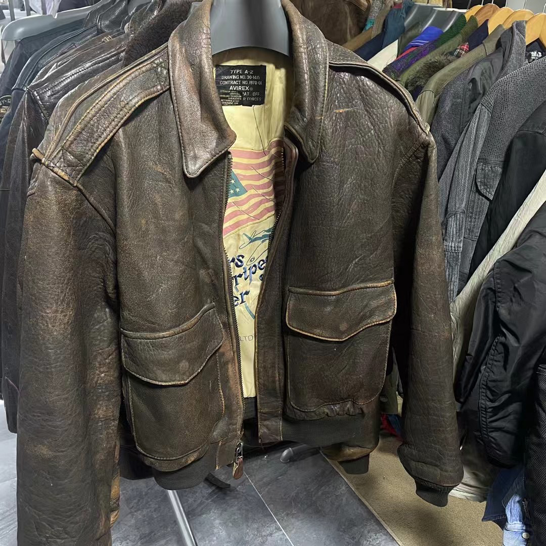 Vintage美式复古飞行机车夹克外套