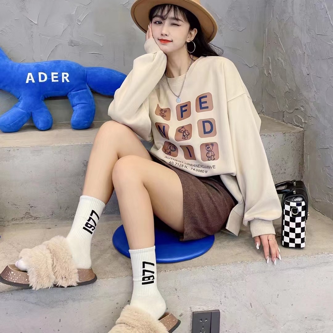 羊小姐家 加绒加厚卫衣